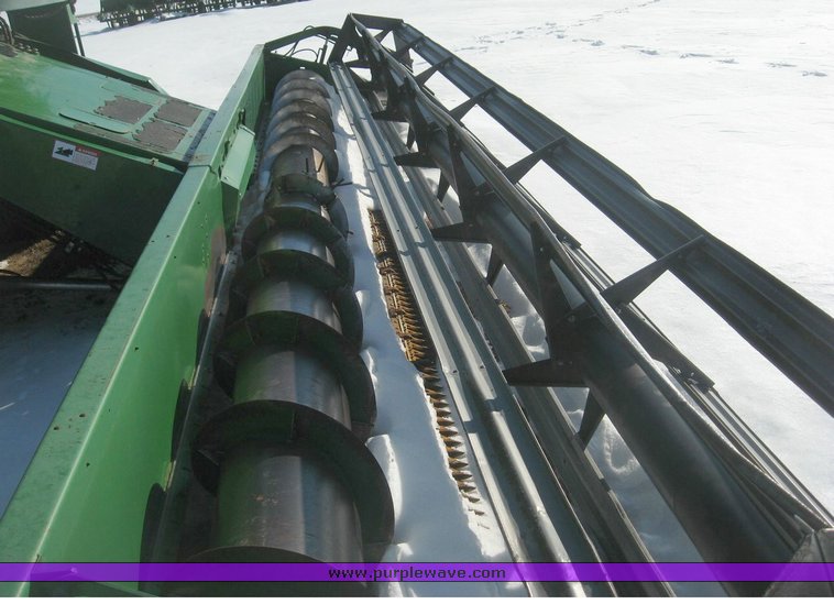 image for item 3890 1990 John Deere 9600 combine with John Deere 930 platform