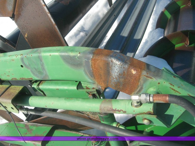 image for item 3890 1990 John Deere 9600 combine with John Deere 930 platform