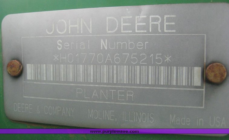 image for item 3892 John Deere 1770 Max Emerge Plus vacumeter planter