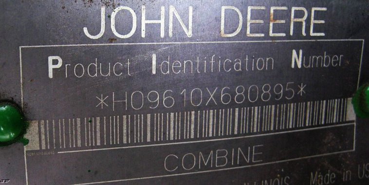 image for item 3896 1999 John Deere 9610 Maximizer combine