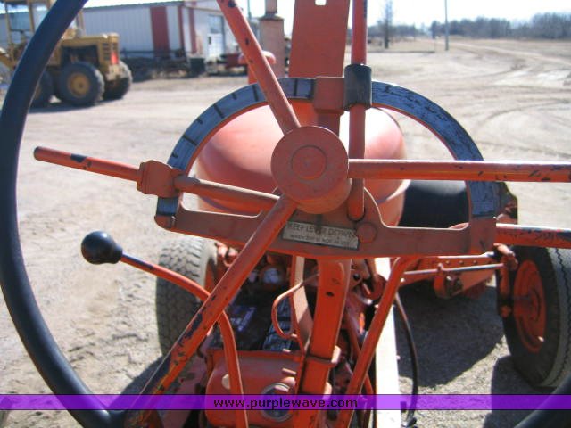 image for item 1100 1955 Allis Chalmers WD45 broom tractor