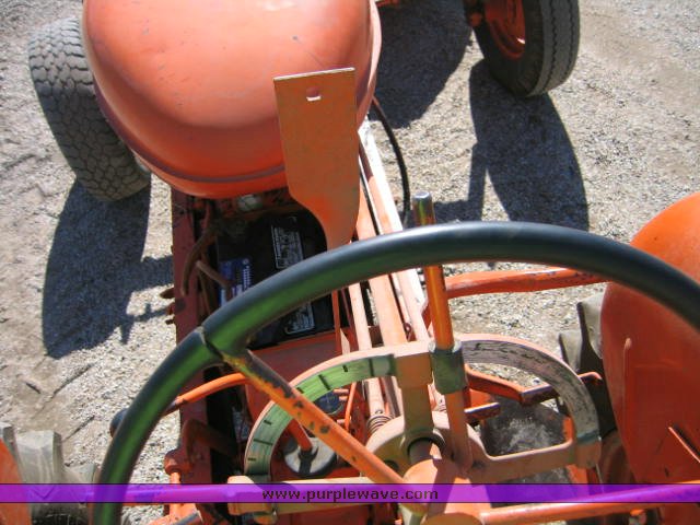 image for item 1100 1955 Allis Chalmers WD45 broom tractor