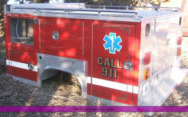 image for item 2001 1995 Hays Fire Equipment aluminum truck bed