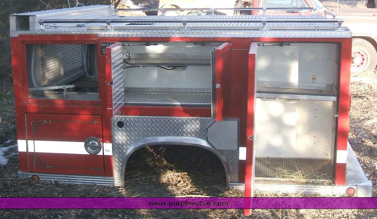 image for item 2001 1995 Hays Fire Equipment aluminum truck bed
