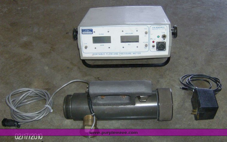 image for item 2003 Fire Research Corp. portable water flow and pressure meter