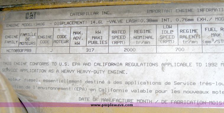 image for item 3367 1992 International Series 9300 semi