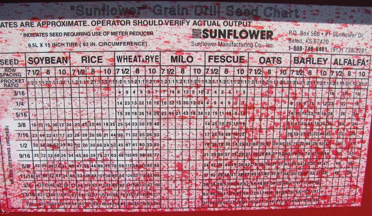 image for item 3037 Sunflower 9432 40' double disc drill