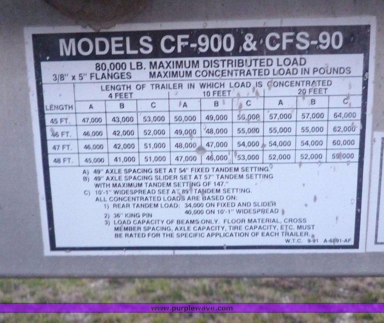 image for item 4012 1997 Wilson Road Brute 40' flatbed trailer