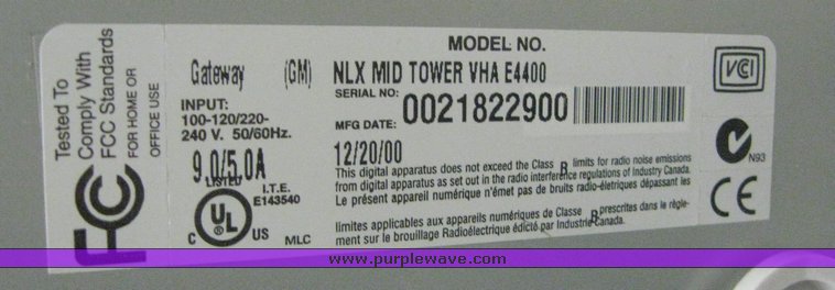 image for item 7691 Gateway E-4400