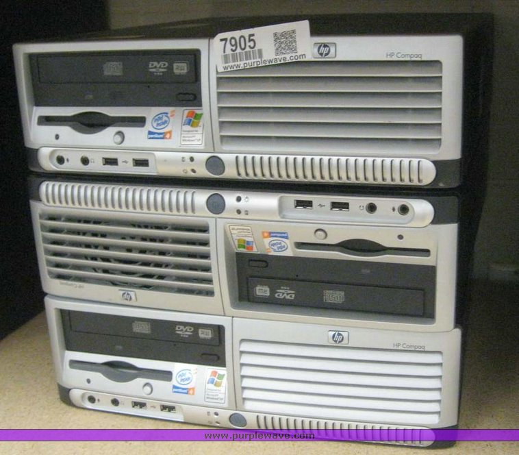 image for item 7905 (3) HP Compaq computers