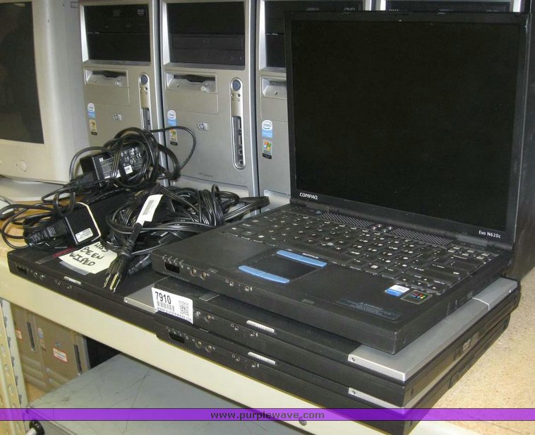image for item 7910 (4) Compaq EVO N620c laptops