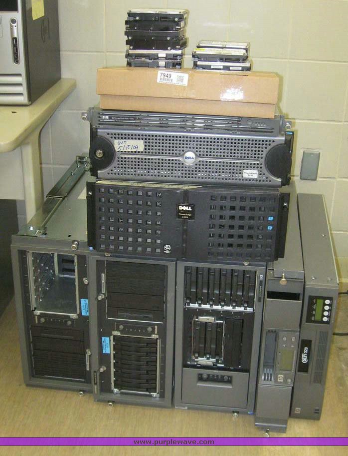 image for item 7949 Assorted rack mount servers and hard drives