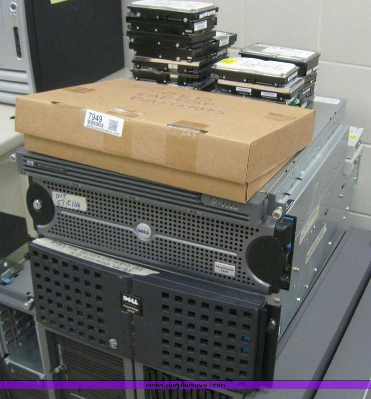 image for item 7949 Assorted rack mount servers and hard drives