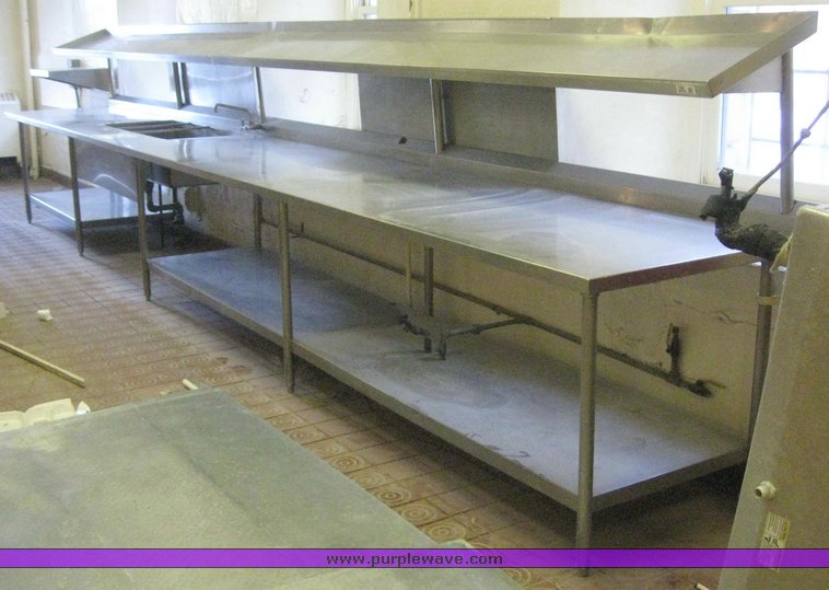 image for item 7980 Stainless steel sink and counter top