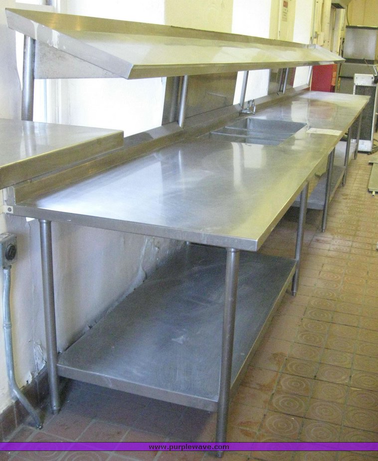 image for item 7980 Stainless steel sink and counter top