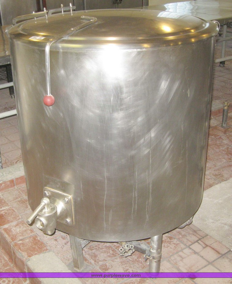 image for item 7987 National 100 gallon stainless steel steam kettle