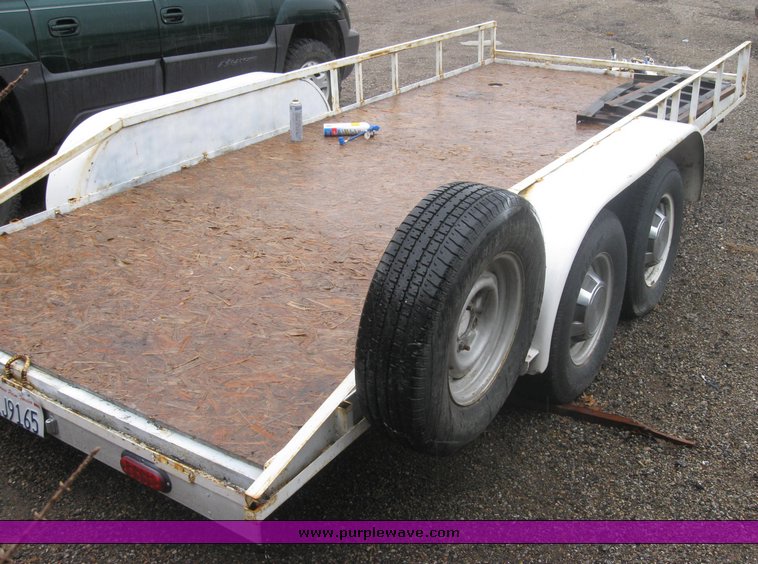 image for item 2098 Homemade 20' bumper-pull trailer