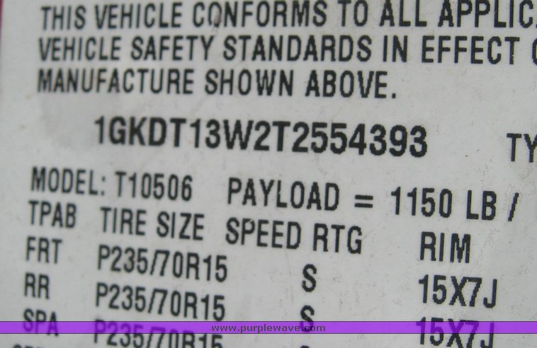 image for item 3926 1996 GMC Jimmy