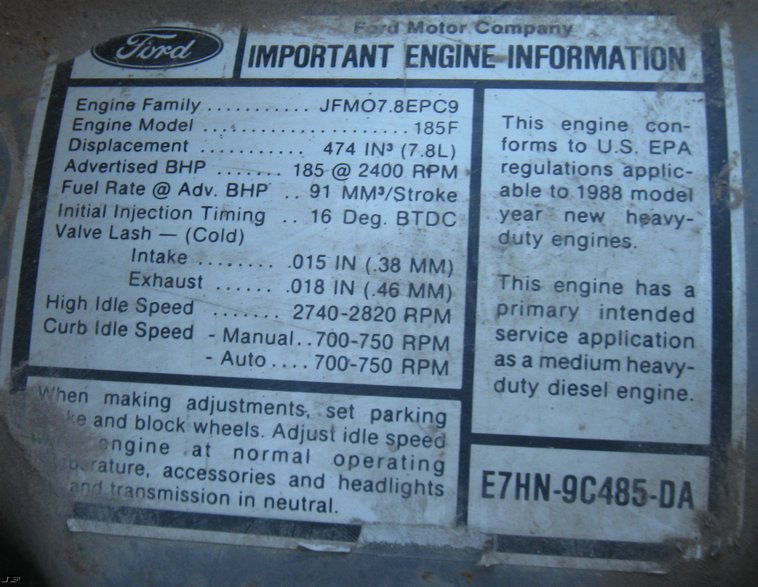 image for item 5317 1988 Ford F800F dump truck