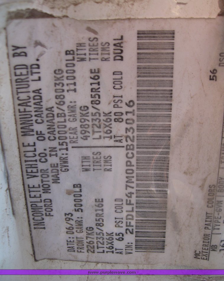 image for item 5574 1993 Ford F Super Duty pickup