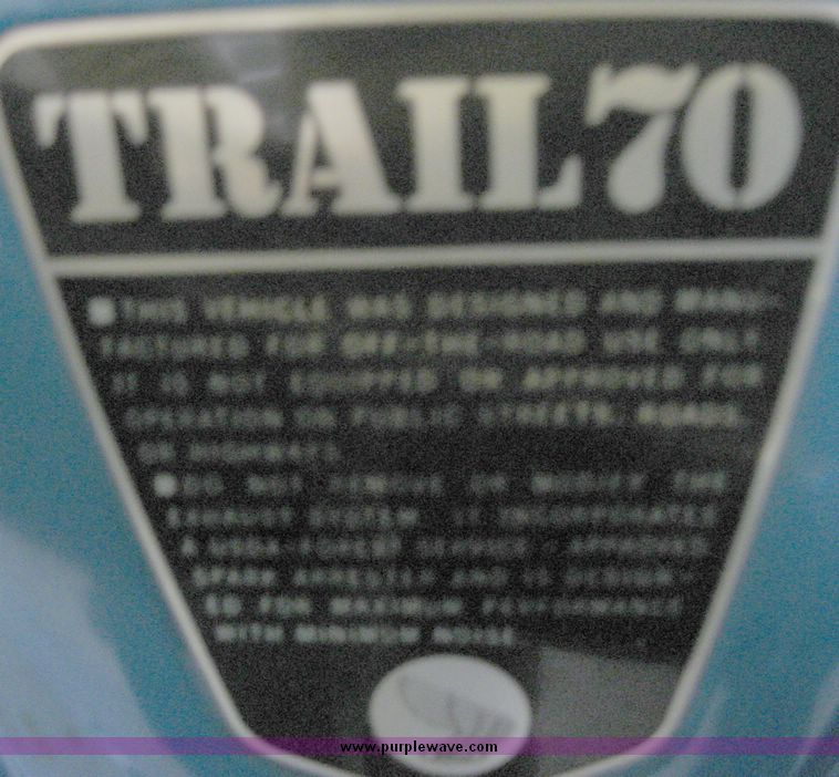 image for item 7842 Honda Trail 70 trail bike