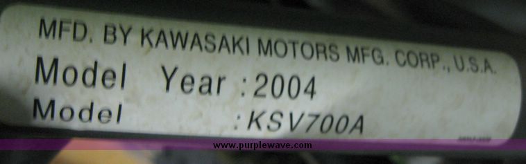 image for item 7852 2004 Kawasaki KFX 700 four wheeler
