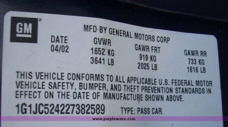 image for item 4618 2002 Chevrolet Cavalier