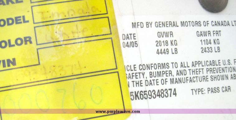 image for item 4628 2005 Chevrolet Impala