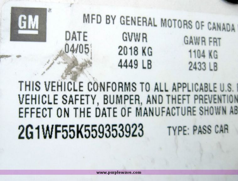 image for item 4629 2005 Chevrolet Impala