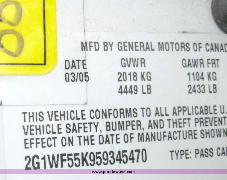 image for item 4630 2005 Chevrolet Impala