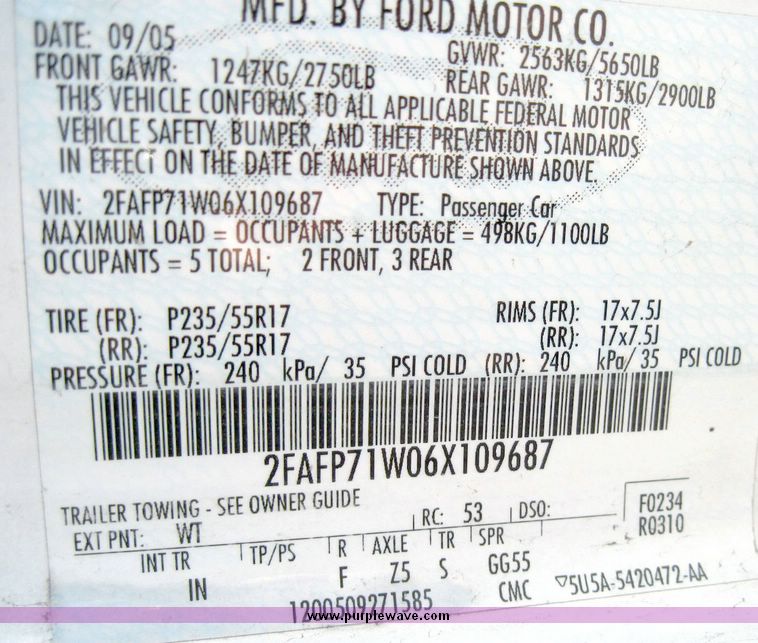 image for item 4635 2006 Ford Crown Victoria Police Interceptor