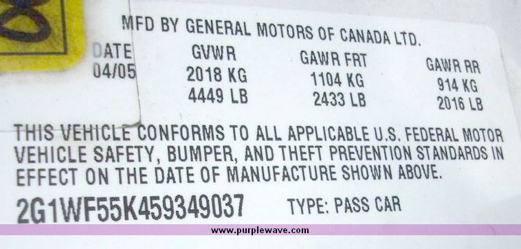image for item 4642 2005 Chevrolet Impala