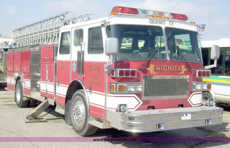image for item 4651 1993 Sutphen HS2789 75' Quint aerial platform truck