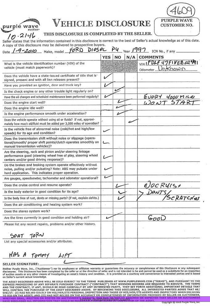 image for item 4609 1997 Ford F47 Super Duty