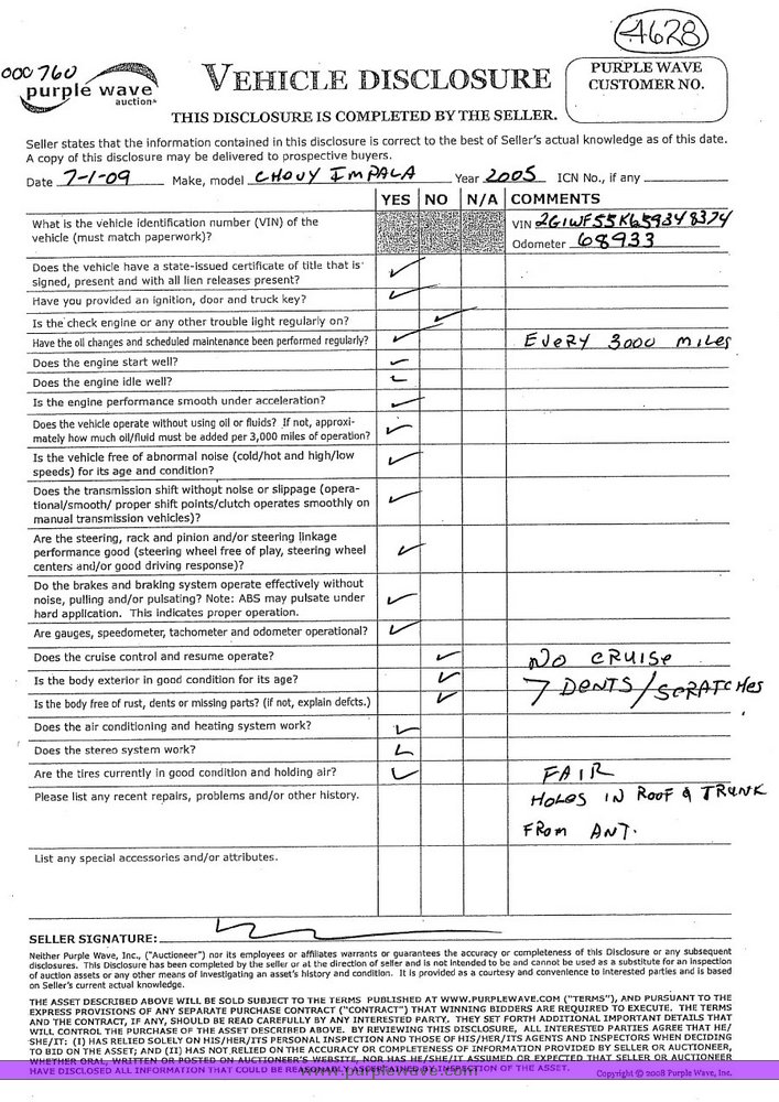 image for item 4628 2005 Chevrolet Impala