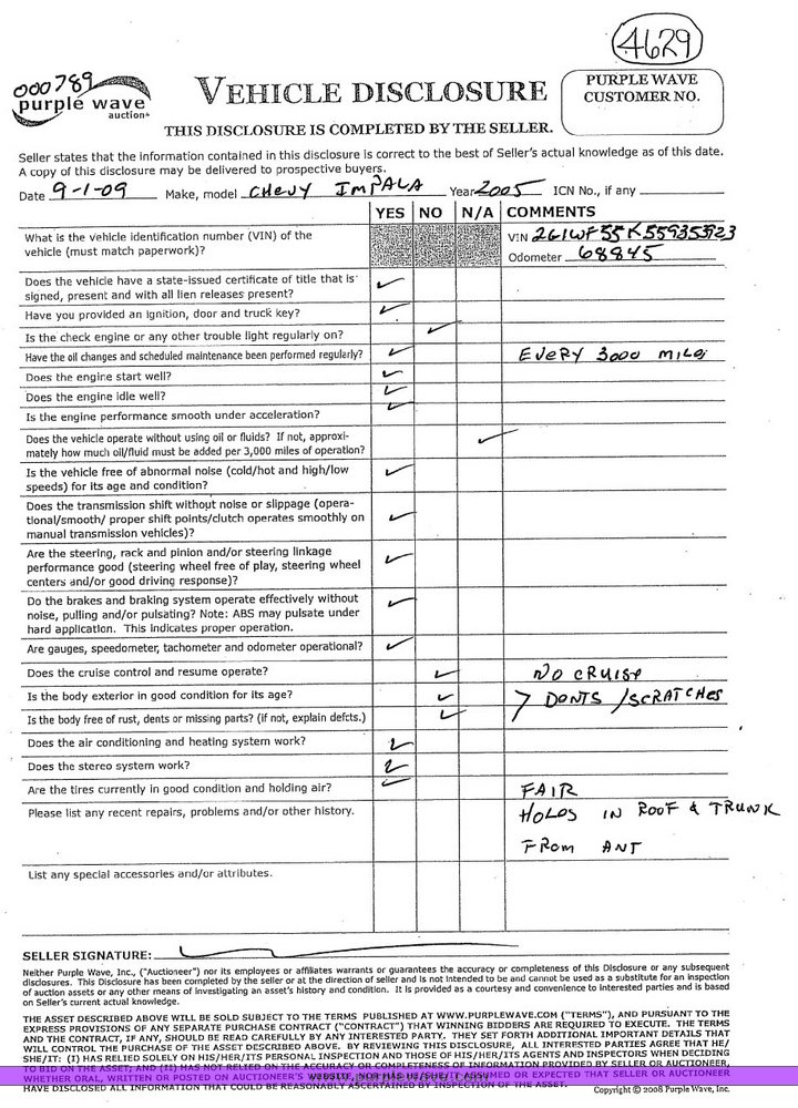 image for item 4629 2005 Chevrolet Impala