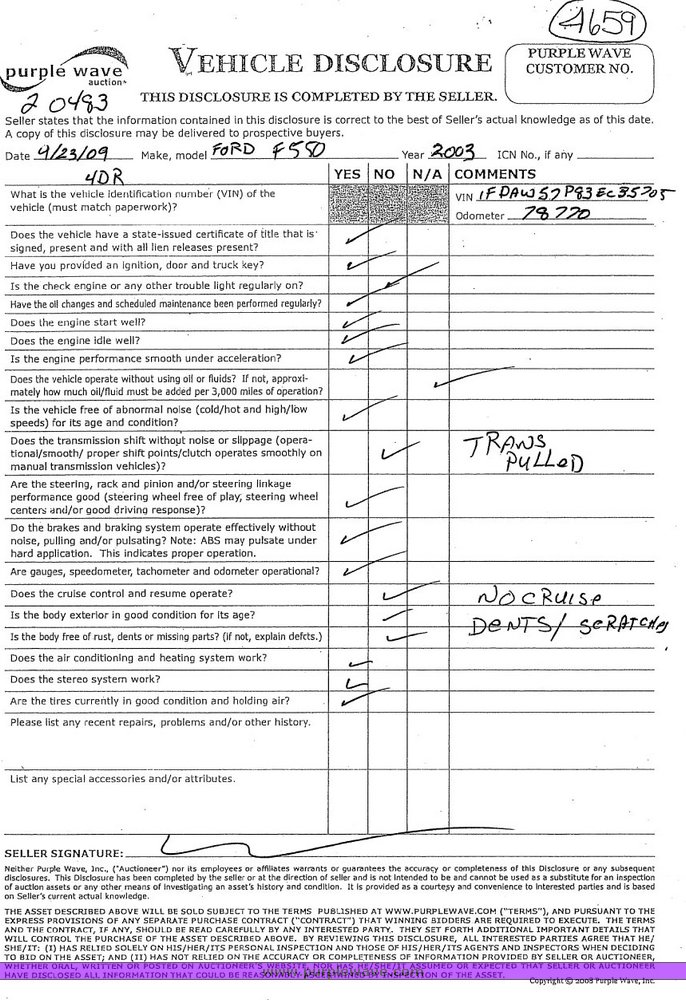 image for item 4659 2003 Ford F550 Super Duty truck