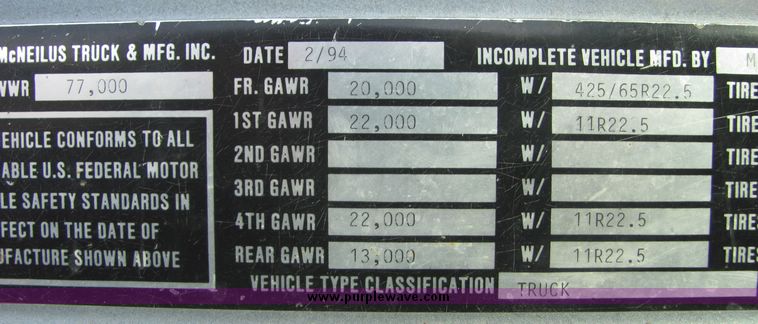 image for item 3422 1994 Mack RD690S concrete truck