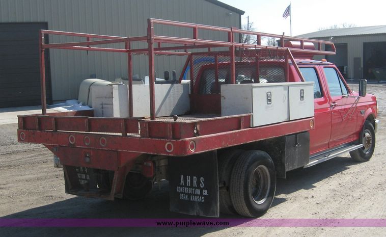 image for item 3947 1996 Ford F-350 pickup with custom flatbed