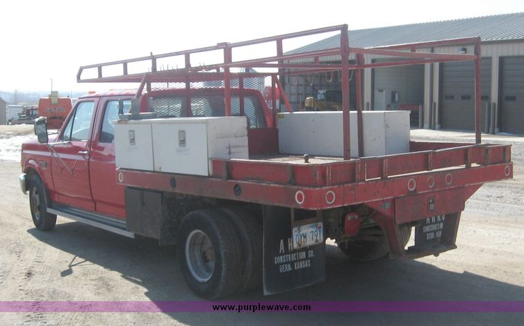 image for item 3947 1996 Ford F-350 pickup with custom flatbed