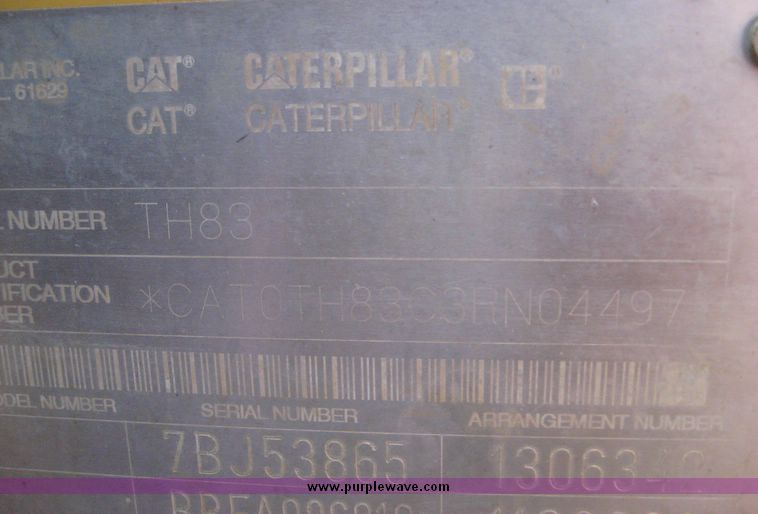 image for item 3948 2001 Caterpillar TH83 telehandler