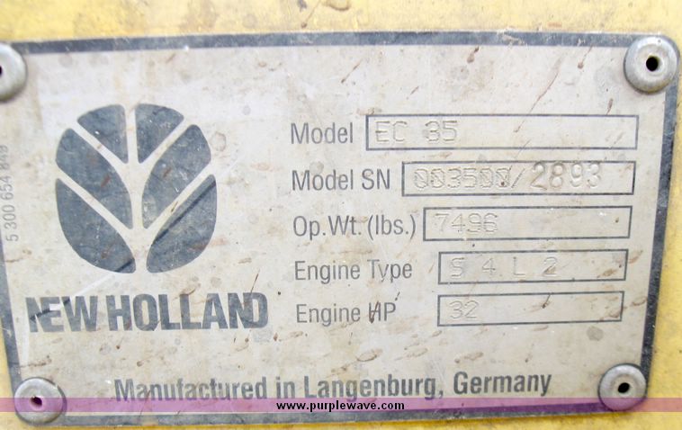 image for item 5691 New Holland EC35 compact excavator