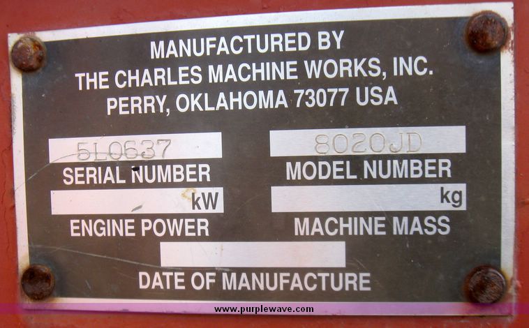 image for item 5692 Ditch Witch 8020 plow