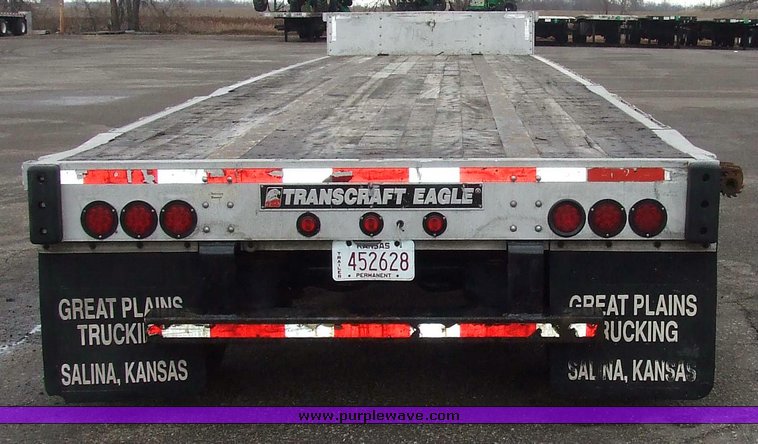 image for item 6654 2003 Transcraft D-Eagle W2 drop deck trailer
