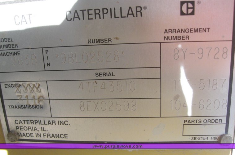 image for item 7720 1998 Caterpillar 963B crawler loader