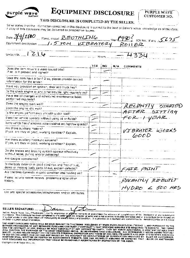 image for item 5675 Beuthling B300 vibratory roller
