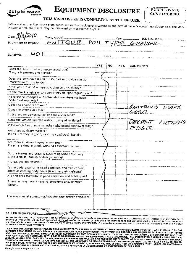 image for item 5682 Royal 91 pull type grader