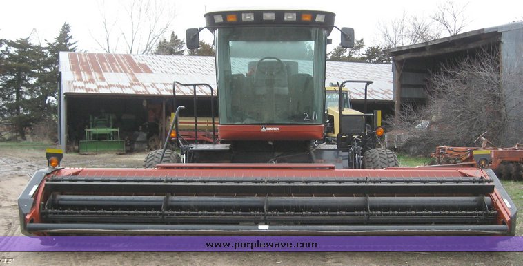image for item 1450 2002 Hesston 8450 swather with 18' Header