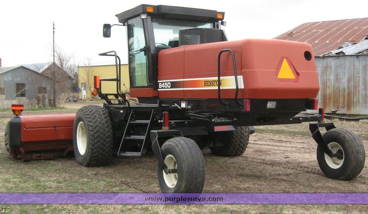 image for item 1450 2002 Hesston 8450 swather with 18' Header