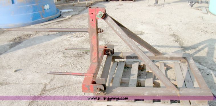 image for item 3085 Three point bale spike with fork lift attachment